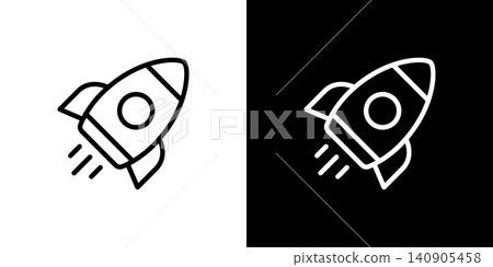 Rocket launch/startup icon Rocket launch/startup icon 140905458