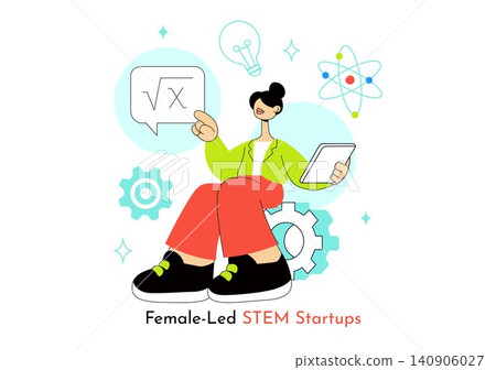 Female Led STEM Startups Illustration Featuring Women in Science, Technology, Engineering, Innovation, Research, Entrepreneurship, and Leadership Female Led STEM Startups Illustration Featuring Women in Science, Technology, Engineering, Innovation, Research, Entrepreneurship, and Leadership 140906027