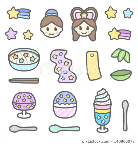 Sparkling Tanabata Illustration Set Sparkling Tanabata Illustration Set 140906072