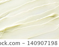 Close-up creamy cosmetic texture background of moisturizer, face cream, shampoo or shower gel with smooth soft waves for skincare and beauty design. 140907198