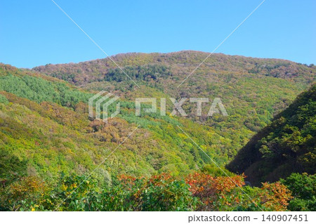 青森縣佐村町後郡附近山區秋葉美景 青森縣佐村町後郡附近山區秋葉美景 140907451