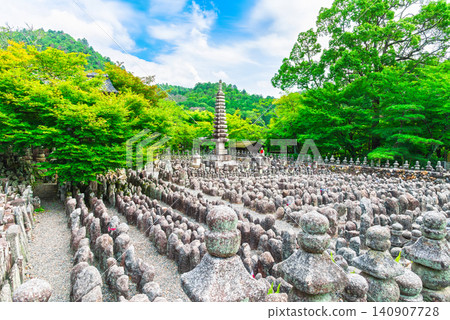 Early summer in Kyoto: Adashino Nenbutsu-ji Temple, Saiin Riverbed 140907728