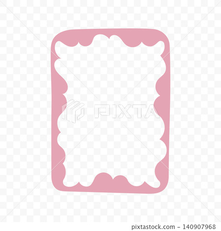 Pink Hand Drawn Wavy Frame Pink Hand Drawn Wavy Frame 140907968