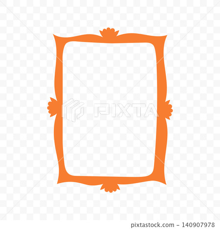 Orange Hand Drawn Ornate Frame Orange Hand Drawn Ornate Frame 140907978