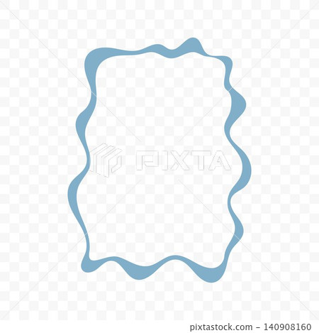 Blue Hand Drawn Scalloped Frame 140908160