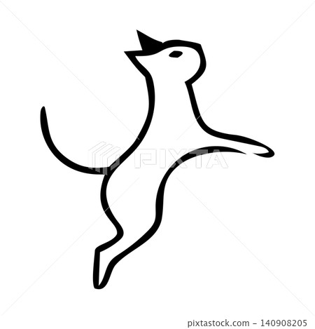 Luxury Minimal Cat Logo Vector Luxury Minimal Cat Logo Vector 140908205