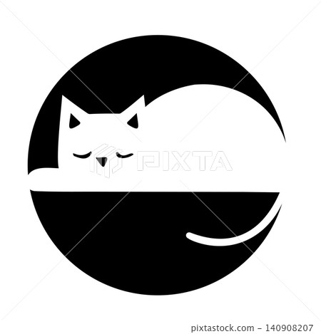 Modern Pet Cat Symbol Vector 140908207