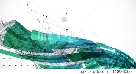 Abstract wireframe background. Modern science art elements. Vector Abstract wireframe background. Modern science art elements. Vector 140908332