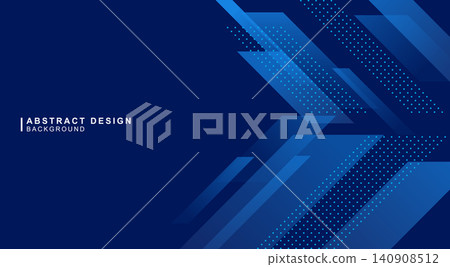Navy blue geometric background material for business presentations 140908512