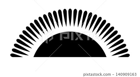 Malawi rising sun black emblem. Malawian half sun with radiating rays symbol template from Republic of Malawi flag. Malawi rising sun black emblem. Malawian half sun with radiating rays symbol template from Republic of Malawi flag. 140909163