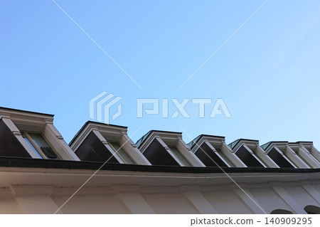 Rooftop Architecture Against Clear Blue Sky: Urban Design Aesthetics for Building Projects Rooftop Architecture Against Clear Blue Sky: Urban Design Aesthetics for Building Projects 140909295