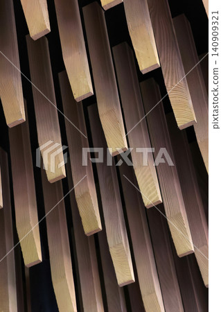 Wooden Ceiling Design with Vertical Panels for Modern Interiors Wooden Ceiling Design with Vertical Panels for Modern Interiors 140909321