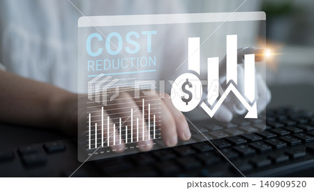 Digital Interface for Cost Reduction Analysis with Financial Graphs and Charts on Keyboard in Modern Office Environment Ledger Digital Interface for Cost Reduction Analysis with Financial Graphs and Charts on Keyboard in Modern Office Environment Ledger 140909520