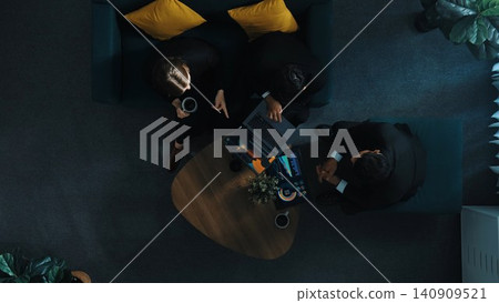 Caucasian businessman present marketing plan to project manager. Directorate. Caucasian businessman present marketing plan to project manager. Directorate. 140909521