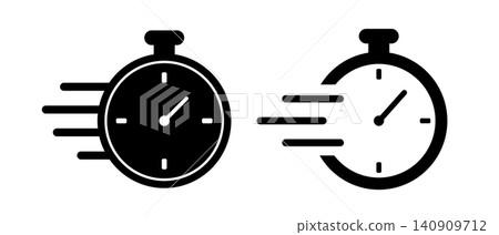 A set of stopwatch icons representing time efficiency and speed. A set of stopwatch icons representing time efficiency and speed. 140909712