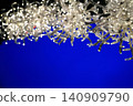 A Christmas event featuring sparkling snowflake lights against a blue December night backdrop. 140909790