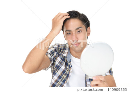 Men who are hair setting Men who are hair setting 140909863