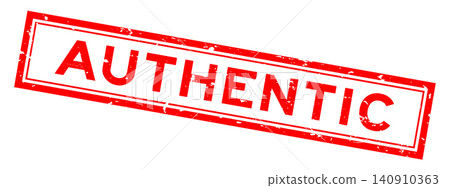 Grunge red authentic word rsquare ubber seal stamp on white background Grunge red authentic word rsquare ubber seal stamp on white background 140910363