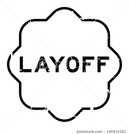 Grunge black layoff word rubber seal stamp on white background Grunge black layoff word rubber seal stamp on white background 140910382