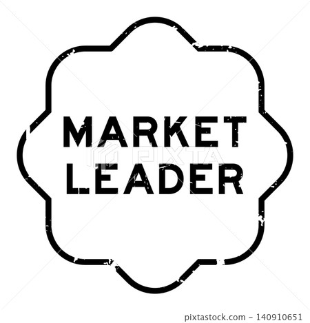 Grunge black market leader word square seal stamp on white background 140910651