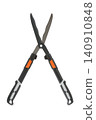 Garden shears open on white 140910848