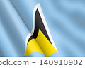 Saint Lucia waving flag illustration 140910902