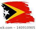 East Timor Republic flag background paint splash brushstroke 140910905