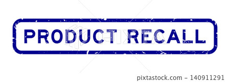 Grunge blue product recall word square rubber seal stamp on white background Grunge blue product recall word square rubber seal stamp on white background 140911291