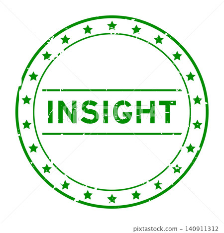 Grunge green insight word round rubber seal stamp on white background Grunge green insight word round rubber seal stamp on white background 140911312