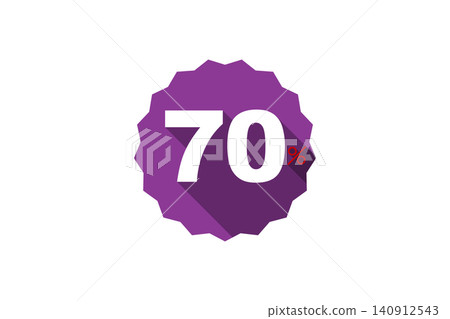 70% Off Discount Badge Purple Sale Sticker Label Icon for Promotion and Savings 70% Off Discount Badge Purple Sale Sticker Label Icon for Promotion and Savings 140912543