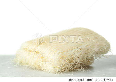 Block of rice noodles on light grey marble table, closeup Block of rice noodles on light grey marble table, closeup 140912655