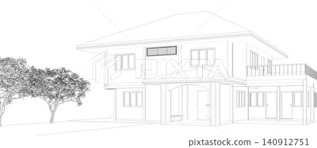 3D illustration of residential project 3D illustration of residential project 140912751