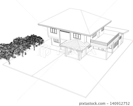 3D illustration of residential project 3D illustration of residential project 140912752