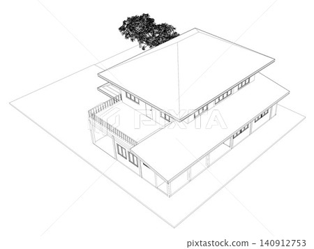 3D illustration of residential project 3D illustration of residential project 140912753