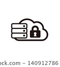 Cloud Server Security Line Icon | Cloud Storage, Data Protection, Cloud Computing 140912786