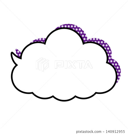 Simple cloud-shaped speech bubble illustration: Fluffy speech balloon (white background) Simple cloud-shaped speech bubble illustration: Fluffy speech balloon (white background) 140912955