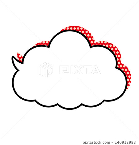 Simple cloud-shaped speech bubble illustration: Fluffy speech balloon (white background) Simple cloud-shaped speech bubble illustration: Fluffy speech balloon (white background) 140912988
