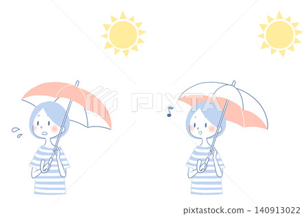 盛夏的陽光和撐著陽傘的人 盛夏的陽光和撐著陽傘的人 140913022