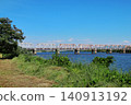 A view of the Yodo River and the Akagawa Railway Bridge (Osaka) 140913192