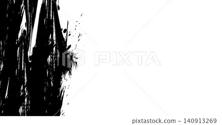 Powerful black vertical brushstrokes, Japanese-style background, abstract ink splatter frame. Powerful black vertical brushstrokes, Japanese-style background, abstract ink splatter frame. 140913269