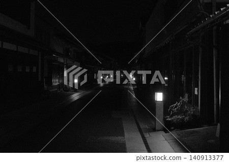 A nostalgic night street from the Showa era A nostalgic night street from the Showa era 140913377