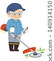 A man cutting grass with a lawn mower 140914150