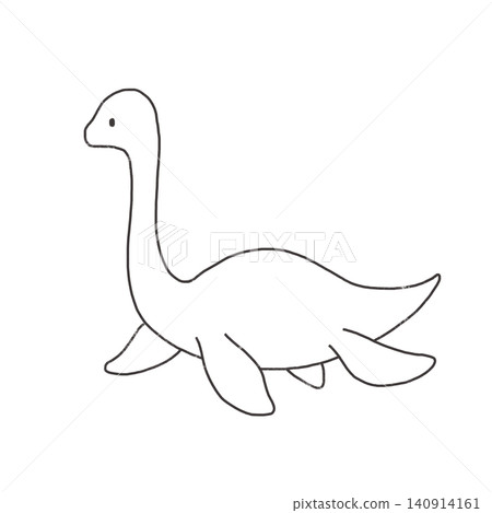 Plesiosaurus, a cute dinosaur illustration, Futabasaurus suzukii Plesiosaurus, a cute dinosaur illustration, Futabasaurus suzukii 140914161