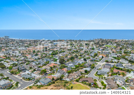 Aerial view of Bird Rock Neighborhood in San Diego, California Aerial view of Bird Rock Neighborhood in San Diego, California 140914321