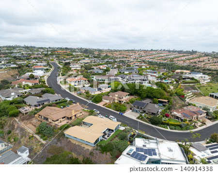 Aerial view of Bird Rock Neighborhood in San Diego, California Aerial view of Bird Rock Neighborhood in San Diego, California 140914338