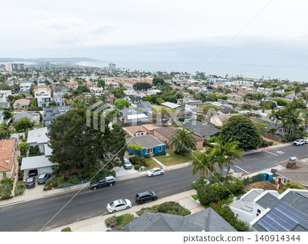 Aerial view of Bird Rock Neighborhood in San Diego, California Aerial view of Bird Rock Neighborhood in San Diego, California 140914344