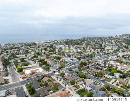 Aerial view of Bird Rock Neighborhood in San Diego, California Aerial view of Bird Rock Neighborhood in San Diego, California 140914345