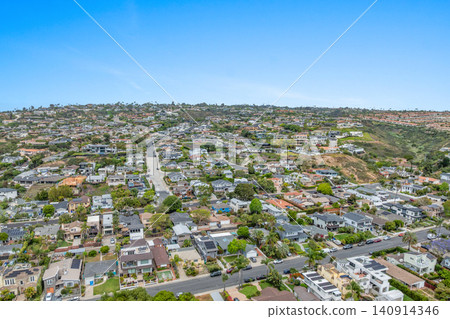 Aerial view of Bird Rock Neighborhood in San Diego, California Aerial view of Bird Rock Neighborhood in San Diego, California 140914346