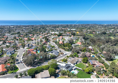 Aerial view of Encinitas town in San Diego, California Aerial view of Encinitas town in San Diego, California 140914398