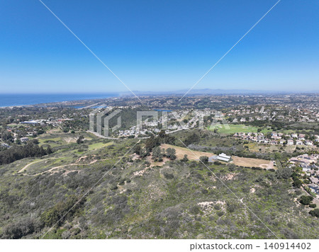 Aerial view of Encinitas town in San Diego, California Aerial view of Encinitas town in San Diego, California 140914402